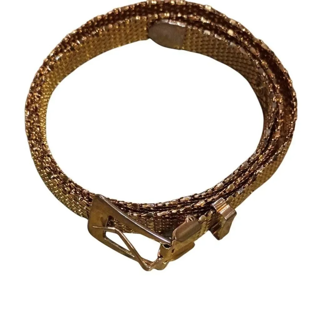 Vintage Gold Metallic Mesh Women's Belt 33